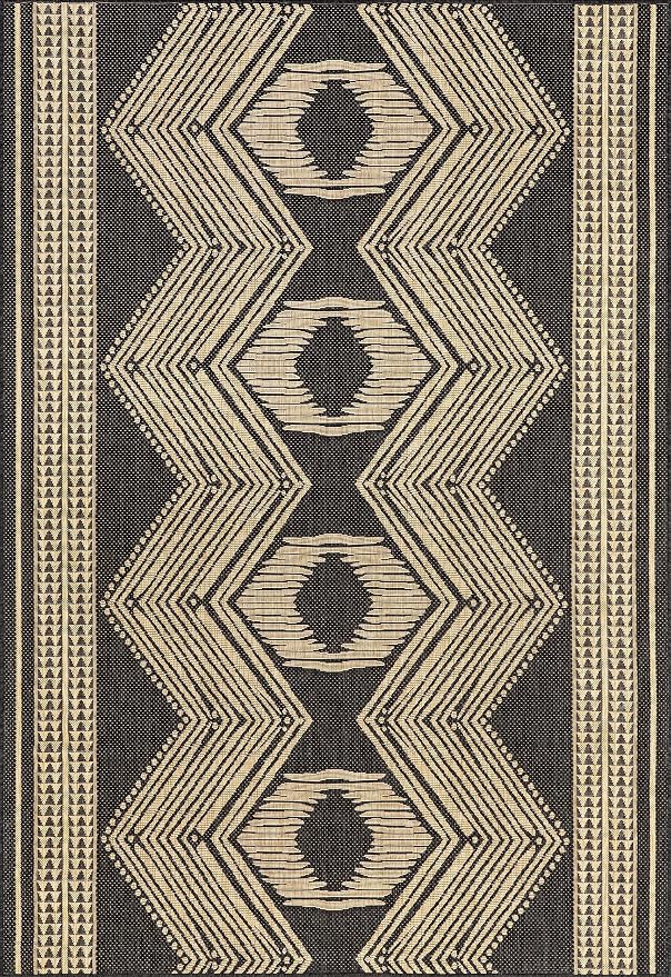 Nuloom Ranya Dark Grey/Ivory, 10' x 13', Tribal Geometric, Soft and Cozy, High Traffic, Stain Resistant, Easy Clean, Durable Area Rug for Indoor/Outdoor Patio, Deck, Porch, Garden, Courtyard