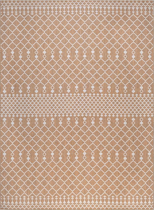 Nourison Home Positano Jute 9' x 12' Area Rug - Easy Clean, Non Shedding, Bed Room, Living Room, Dining Room, Kitchen (9' x 12')