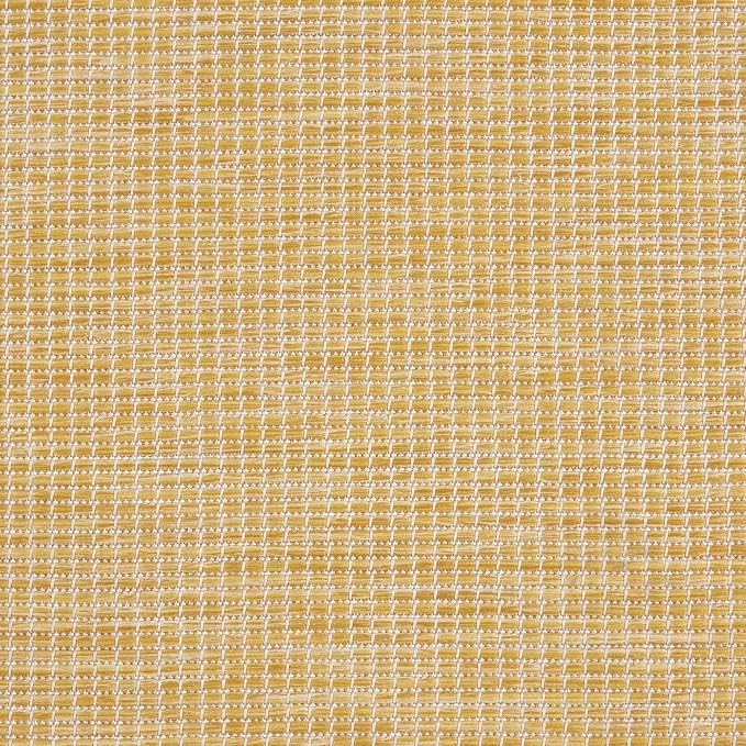 Nourison Home Positano Yellow 6' x Round Area Rug - Easy Clean, Non Shedding, Bed Room, Living Room, Dining Room, Kitchen (6' x Round)