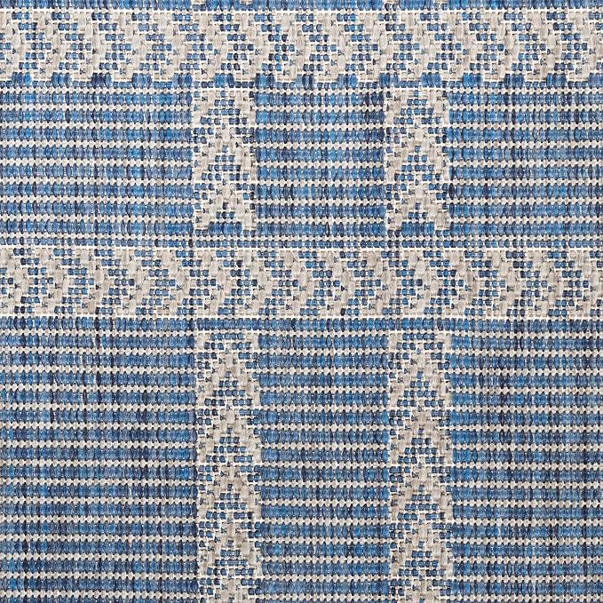 Nourison Home Horizon Indoor/Outdoor Navy 2' x 6' Area Rug - Easy Clean, Non Shedding, Bed Room, Living Room, Dining Room, Kitchen (6' Runner)