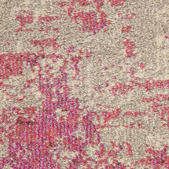 Nourison Home Celestial Ivory Pink 2'2" x 3'9" Area Rug - Easy Clean, Non Shedding, Bed Room, Living Room, Dining Room, Kitchen (2' x 4')