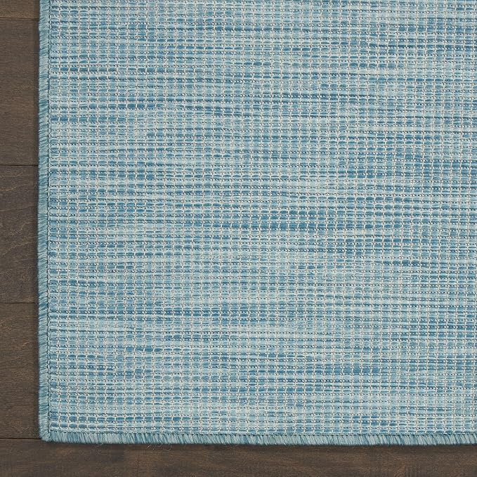 Nourison Home Positano Aqua 8' x 10' Area Rug - Easy Clean, Non Shedding, Bed Room, Living Room, Dining Room, Kitchen (8' x 10')