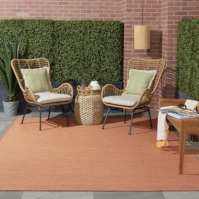 Nourison Home Positano Terracotta 2'2" x 10' Area Rug - Easy Clean, Non Shedding, Bed Room, Living Room, Dining Room, Kitchen (10' Runner)
