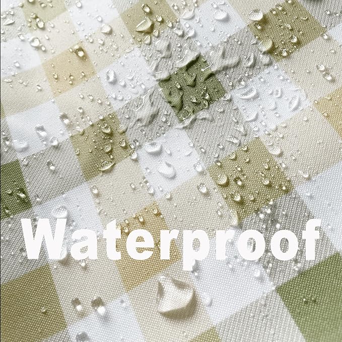 Classic Gingham Tablecloth Fabric - Oblong 58x120 Water Resistant Chequered Pattern Table Cloth for Indoor/Outdoor Use - Tabletop Cover for Birthday, Picnics, Gardens, and Parties
