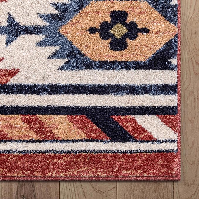 Well Woven Tulsa Lea Crimson Traditional Southwestern Tribal (9'3" x 12'6") Area Rug