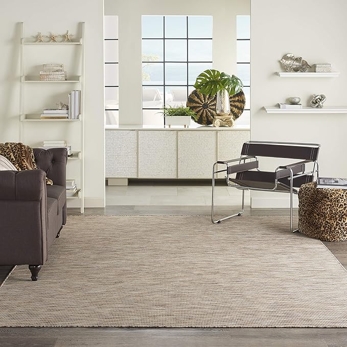 Nourison Home Positano Beige 2'2" x 12' Area Rug - Easy Clean, Non Shedding, Bed Room, Living Room, Dining Room, Kitchen (12' Runner)