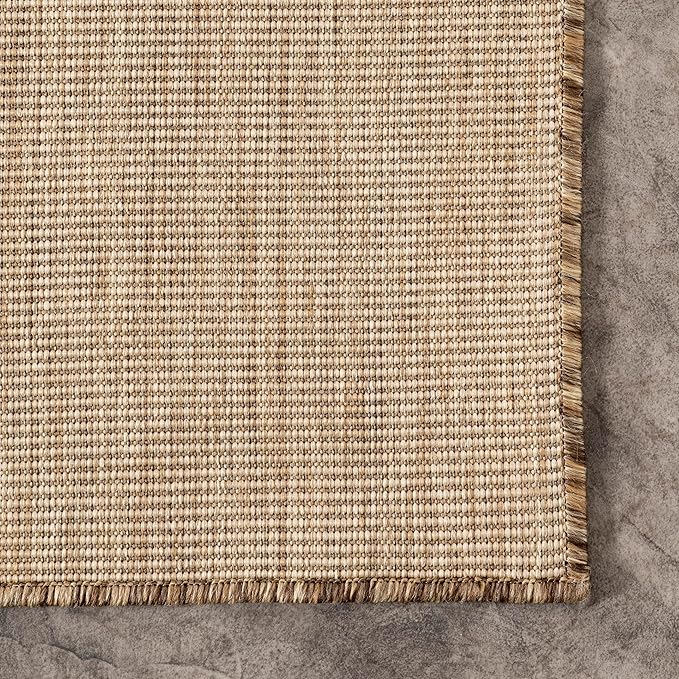 Nuloom Outdoor Performance Collection Nakia Brown/Ivory, 13' x 15', Soft and Cozy, High Traffic, Stain Resistant, Easy Clean, Durable Area Rug for Indoor/Outdoor Patio, Deck, Porch, Garden, Courtyard