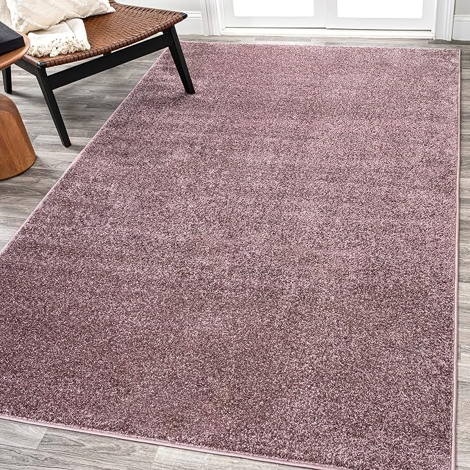 JONATHAN Y Haze Solid Low-Pile Light Purple Indoor Area Rug 10x14, Coastal,Bohemian,Minimalist,Classic, Easy-Cleaning for Living Room,Bedroom,Kitchen,Pet Friendly,Non-Shedding (SEU100R-14)