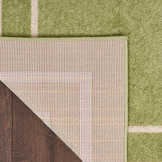Nourison Home Nourison Essentials Green Ivory 5' x Square Area Rug - Easy Clean, Non Shedding, Bed Room, Living Room, Dining Room, Kitchen (5' x Square)
