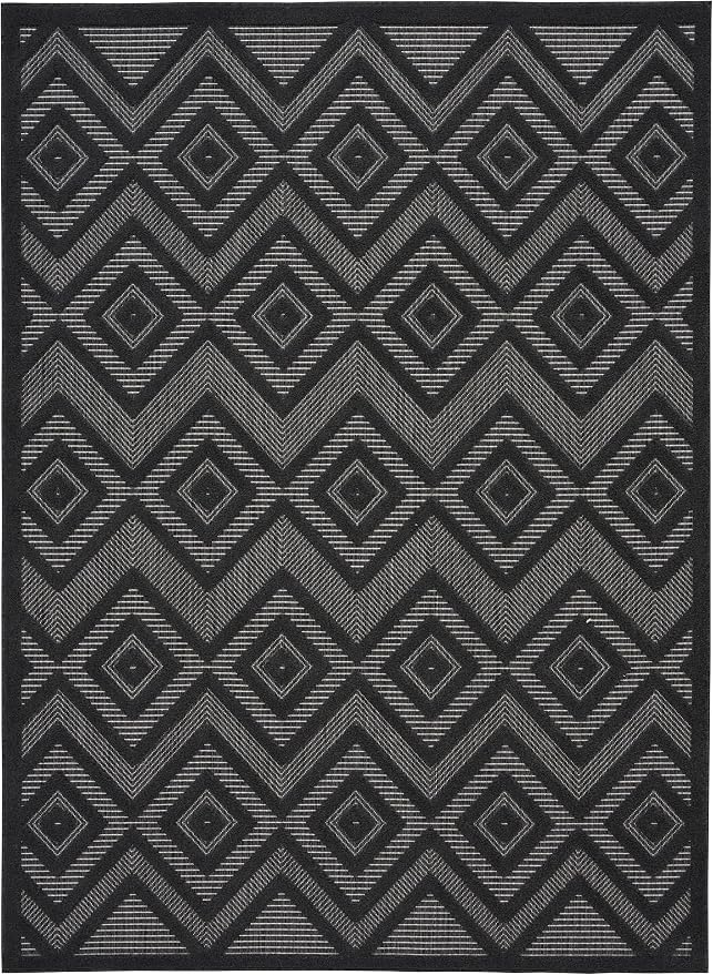 Nourison Home Versatile Charcoal Black 4' x 6' Area Rug - Easy Clean, Non Shedding, Bed Room, Living Room, Dining Room, Kitchen (4' x 6')