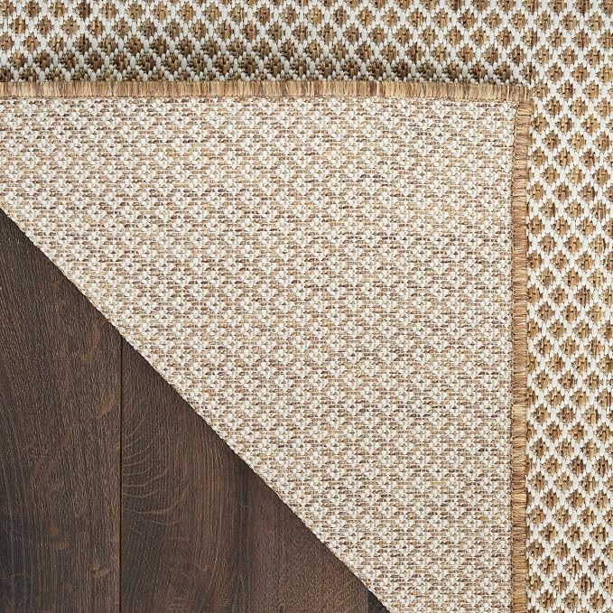 Nourison Home Courtyard Jute Ivory 10' x 14' Area Rug - Easy Clean, Non Shedding, Bed Room, Living Room, Dining Room, Kitchen (10' x14')