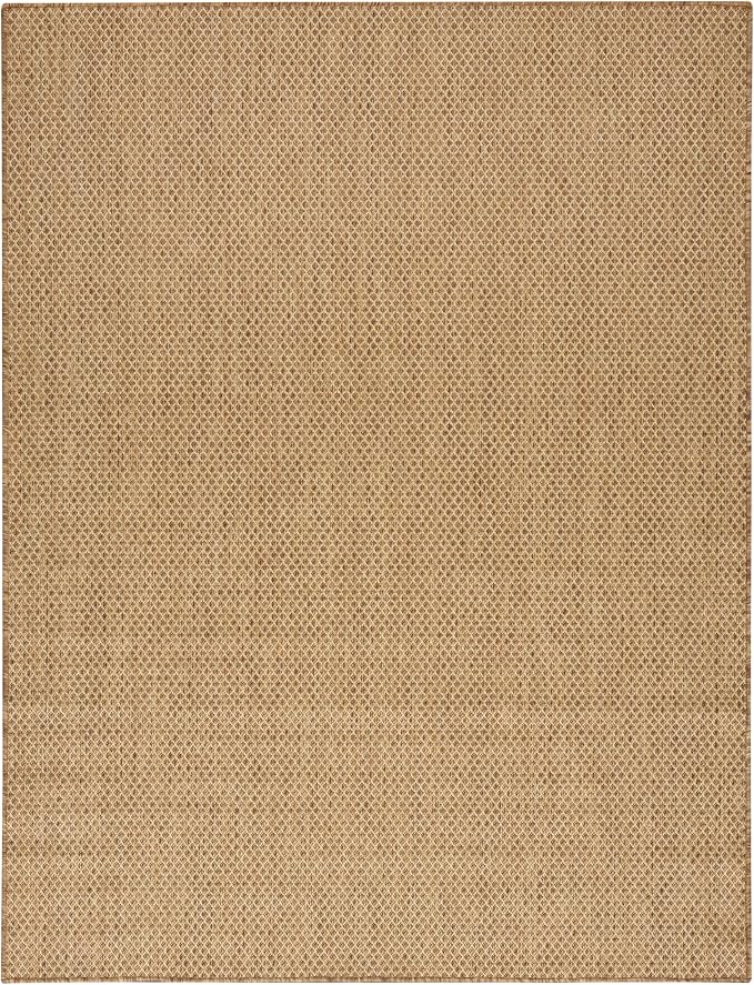 Nourison Home Courtyard Jute 8' x 10' Area Rug - Easy Clean, Non Shedding, Bed Room, Living Room, Dining Room, Kitchen (8' x 10')