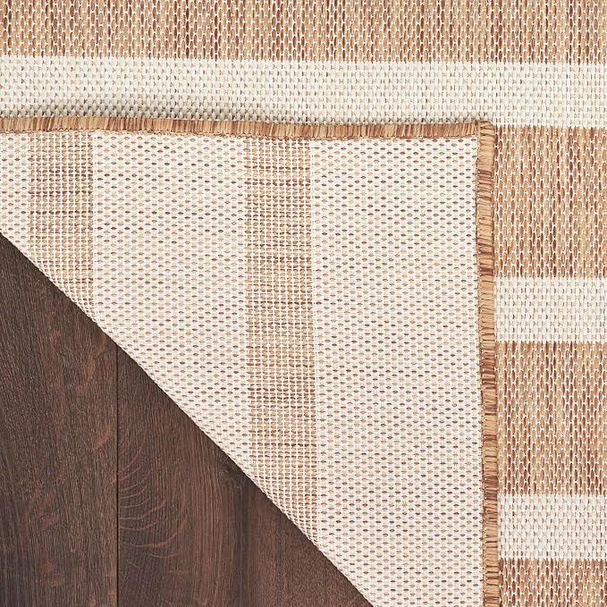 Nourison Home Positano Jute Ivory 6' x 9' Area Rug - Easy Clean, Non Shedding, Bed Room, Living Room, Dining Room, Kitchen (6' x 9')
