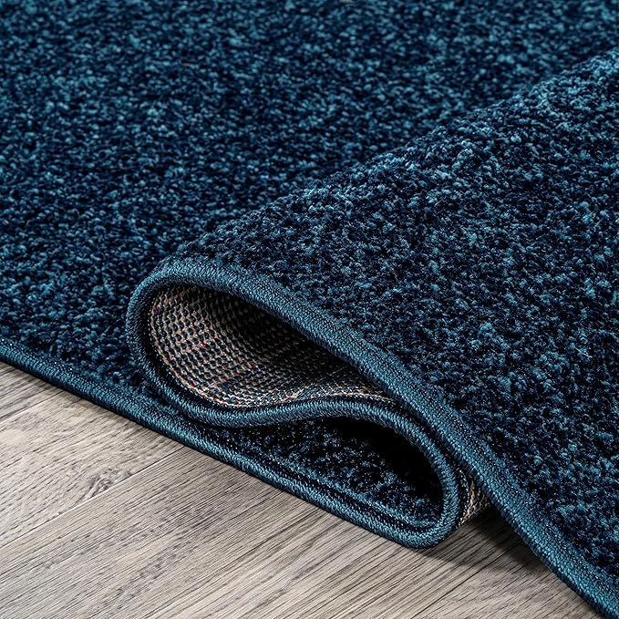 JONATHAN Y Haze Solid Low-Pile Navy Indoor Area Rug 12x15, Coastal,Bohemian,Minimalist,Classic, Easy-Cleaning for Living Room,Bedroom,Kitchen,Pet Friendly,Non-Shedding (SEU100C-15)