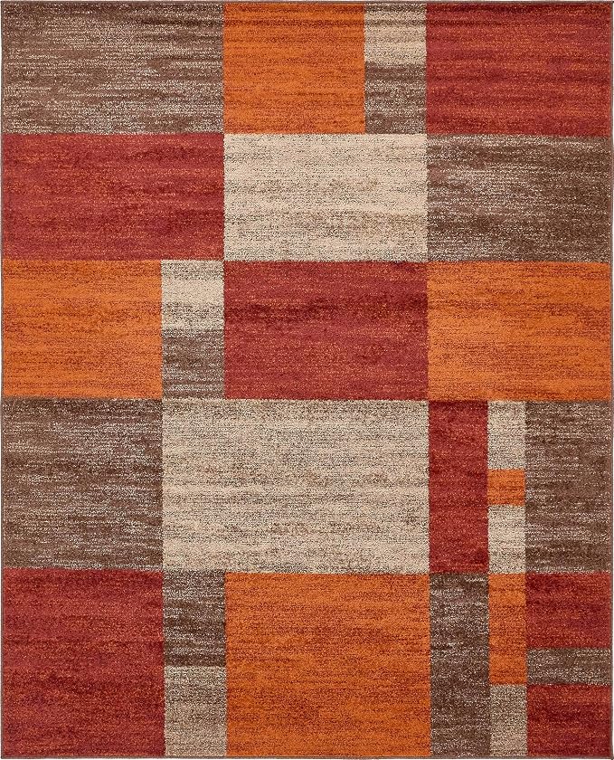 Unique Loom Autumn Collection Area Rug - Providence (7' 10" x 10' Rectangle, Multi/ Beige)