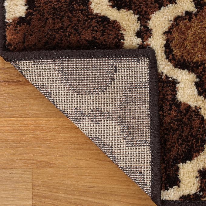Superior Modern Indoor Area Rug, Non Slip Rug, 6'x9', Coffee | Geometric Design Floor Décor, Easy Care High Traffic Areas Living Dining Room, Bedroom, Office, Entryway, Viking Collection