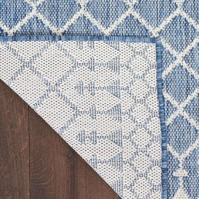 Nourison Home Positano Navy Blue 2'2" x 12' Area Rug - Easy Clean, Non Shedding, Bed Room, Living Room, Dining Room, Kitchen (12' Runner)