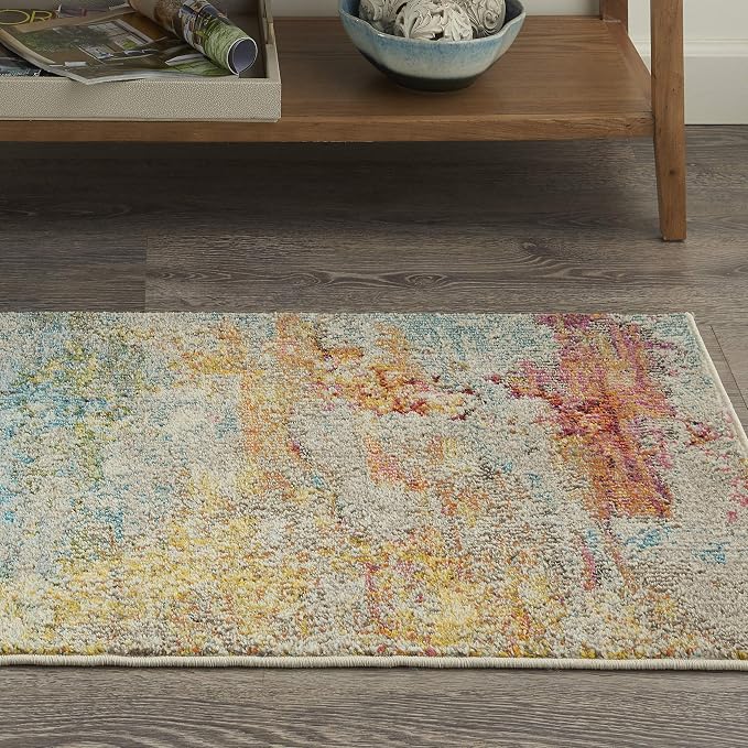 Nourison Home Celestial Sealife 3' x 5' Area Rug - Easy Clean, Non Shedding, Bed Room, Living Room, Dining Room, Kitchen (3' x 5')