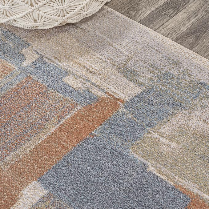 JONATHAN Y Machine Washable Cream/Multi Indoor Area Rug 3X5 ft, Weaver Abstract Coastal Watercolor for Living Room, Bedroom, Kitchen, Office, Easy-Cleaning, Pet-Friendly, Non-Shedding WSH302A-3