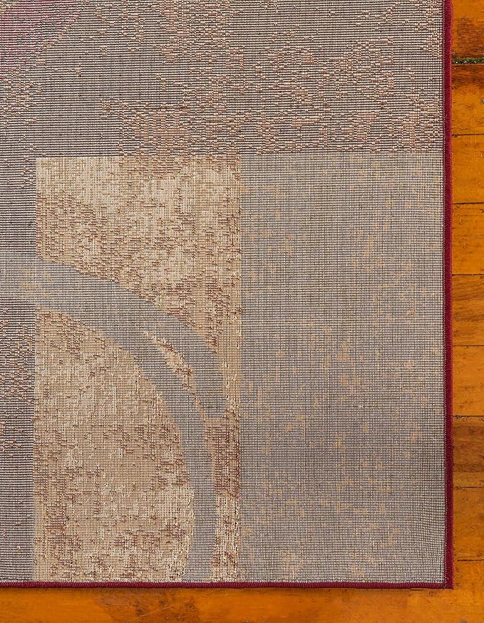 Unique Loom Barista Collection Area Rug - Kouillou (4' 1" Square, Multi/ Brown)
