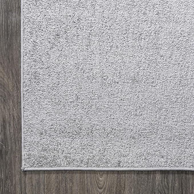 JONATHAN Y Haze Solid Low-Pile Light Gray Runner Rug 2x10, Coastal,Bohemian,Minimalist,Classic, Easy-Cleaning for Living Room,Bedroom,Kitchen,Pet Friendly,Non-Shedding (SEU100K-210)
