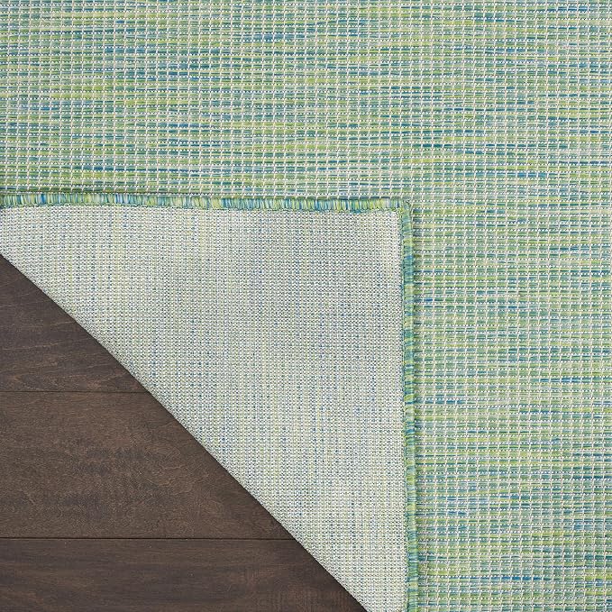 Nourison Home Positano Blue Green 8' x Round Area Rug - Easy Clean, Non Shedding, Bed Room, Living Room, Dining Room, Kitchen (8' x Round)