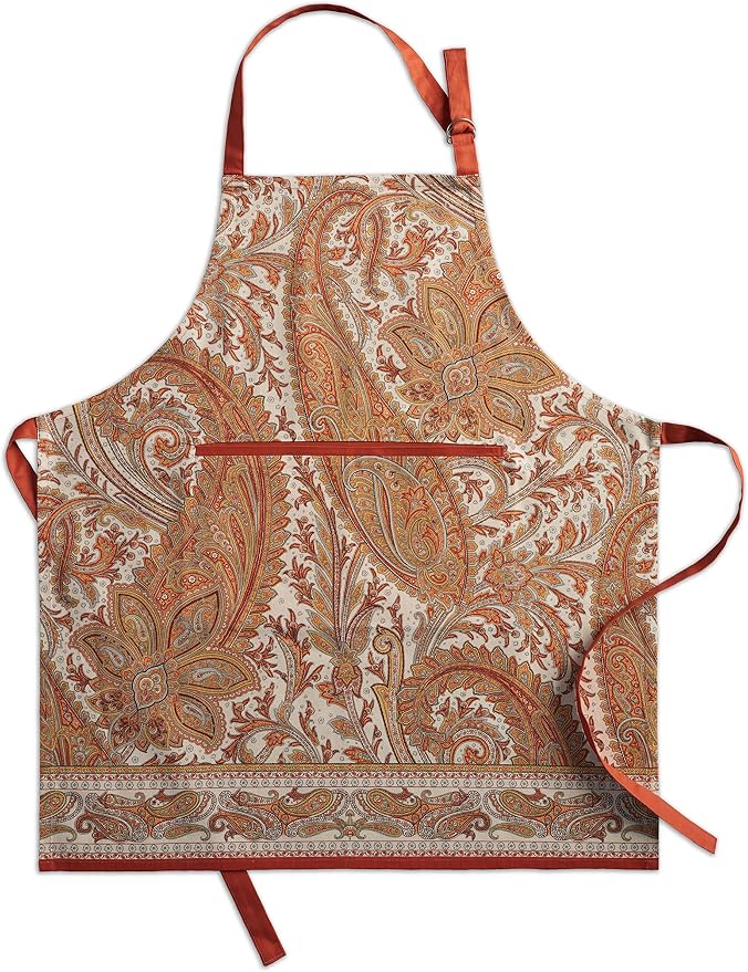 Maison d' Hermine Aprons for women with Pocket 100% Cotton (27.50"x31.50") | Adjustable Neck Strap & long ties Apron Men Chef Wedding Cooking Gardening Server Maid