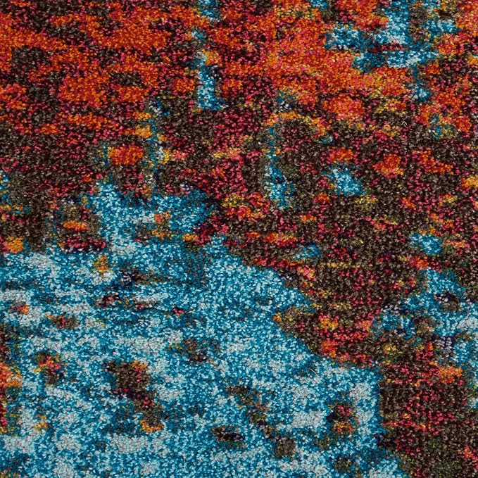 Nourison Home Celestial Atlantic 9' x 12' Area Rug - Easy Clean, Non Shedding, Bed Room, Living Room, Dining Room, Kitchen (9' x 12')