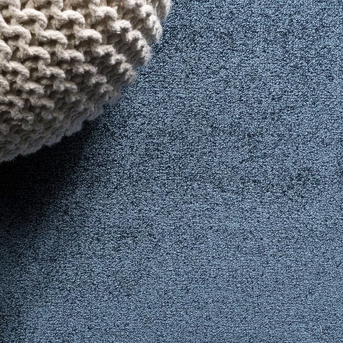 JONATHAN Y Haze Solid Low-Pile Navy Indoor Area Rug 6x9, Coastal,Bohemian,Minimalist,Classic, Easy-Cleaning for Living Room,Bedroom,Kitchen,Pet Friendly,Non-Shedding (SEU100C-6)