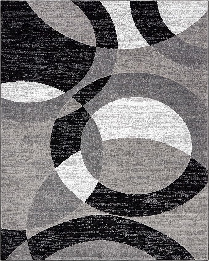 Well Woven Dulcet Bingo Grey Modern Geometric 7'10" x 9'10" Area Rug
