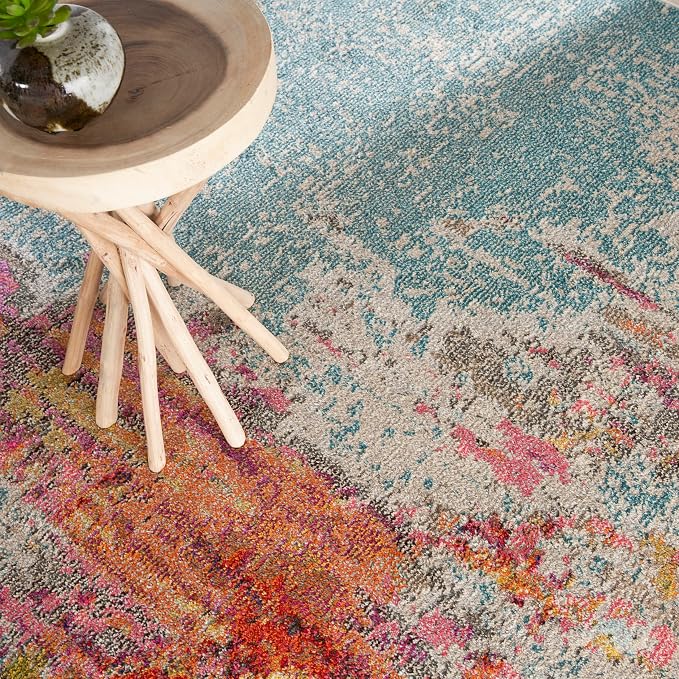 Nourison Home Celestial Sealife 10' x 14' Area Rug - Easy Clean, Non Shedding, Bed Room, Living Room, Dining Room, Kitchen (10' x 14')