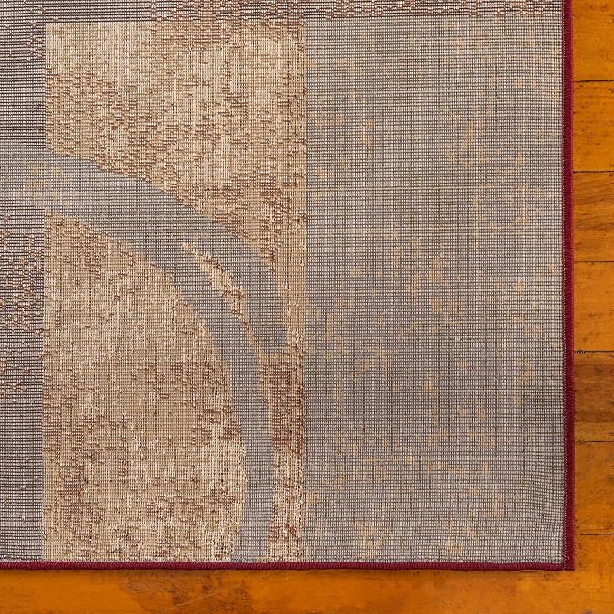 Unique Loom Barista Collection Area Rug - Kouillou (7' 1" x 10' Rectangle, Multi/ Brown)