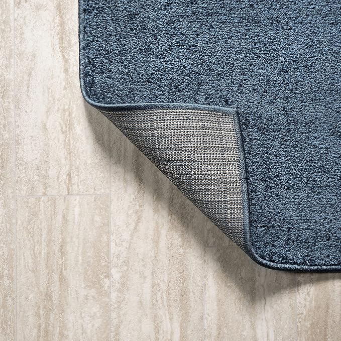 JONATHAN Y Haze Solid Low-Pile Navy Indoor Area Rug 12x15, Coastal,Bohemian,Minimalist,Classic, Easy-Cleaning for Living Room,Bedroom,Kitchen,Pet Friendly,Non-Shedding (SEU100C-15)