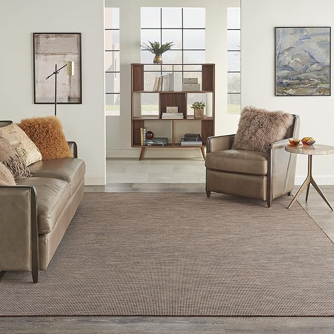 Nourison Home Positano Natural 7' x 10' Area Rug - Easy Clean, Non Shedding, Bed Room, Living Room, Dining Room, Kitchen (7' x 10')