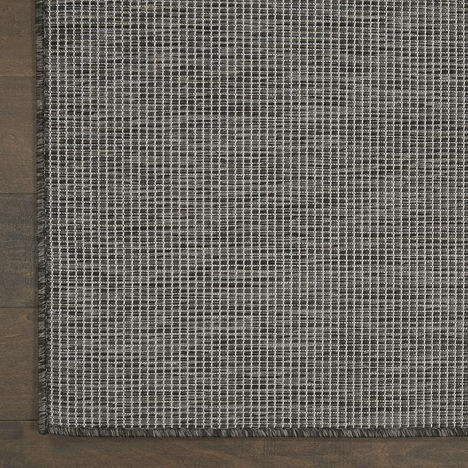 Nourison Home Positano Charcoal 2'2" x 12' Area Rug - Easy Clean, Non Shedding, Bed Room, Living Room, Dining Room, Kitchen (12' Runner)