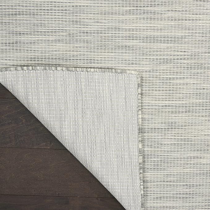 Nourison Home Positano Light Grey 2'2" x 8' Area Rug - Easy Clean, Non Shedding, Bed Room, Living Room, Dining Room, Kitchen (8' Runner)
