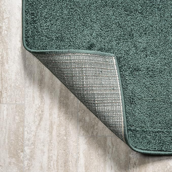 JONATHAN Y Haze Solid Low-Pile Emerald Indoor Area Rug 10x14, Coastal,Bohemian,Minimalist,Classic, Easy-Cleaning for Living Room,Bedroom,Kitchen,Pet Friendly,Non-Shedding (SEU100L-14)