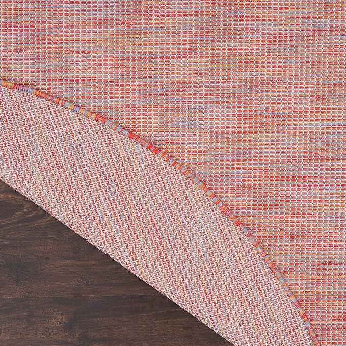 Nourison Home Positano Rainbow 6' x Round Area Rug - Easy Clean, Non Shedding, Bed Room, Living Room, Dining Room, Kitchen (6' x Round)