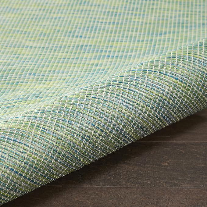 Nourison Home Positano Blue Green 2'2" x 8' Area Rug - Easy Clean, Non Shedding, Bed Room, Living Room, Dining Room, Kitchen (8' Runner)