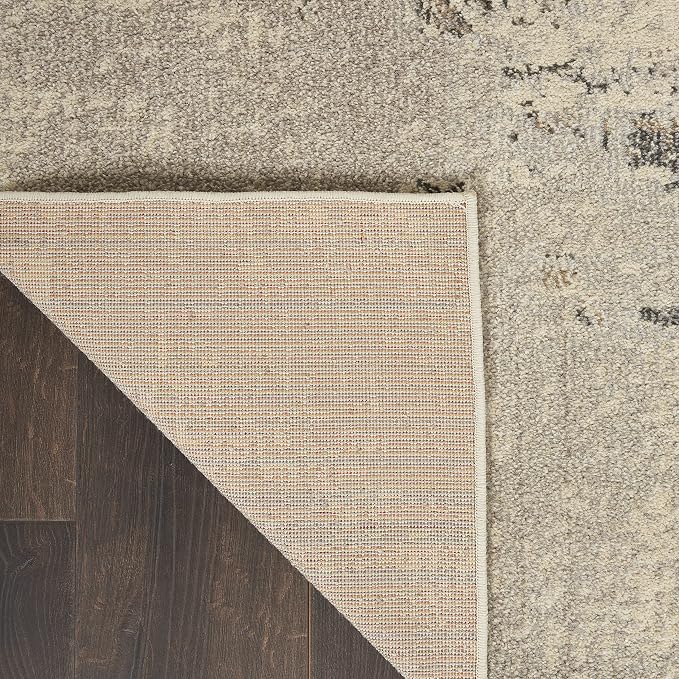 Nourison Home Celestial Ivory Grey 2'2" x 12' Area Rug - Easy Clean, Non Shedding, Bed Room, Living Room, Dining Room, Kitchen (12' Runner)
