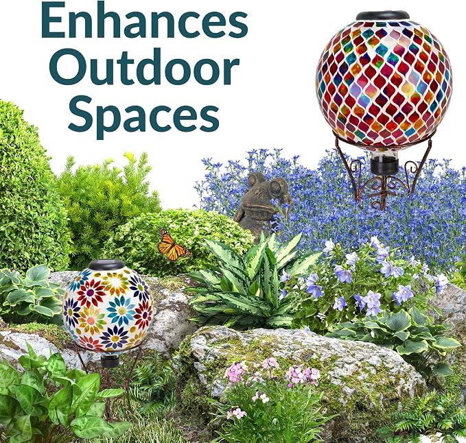 Sunnydaze Gazing Ball Stand with Scroll Design, 11.5-Inch, Bronze, Set of 6 | Steel Garden Globe Stand for 10-12-Inch Gazing Balls, Patio, Deck, Sunroom, or Backyard Decoration Accessory