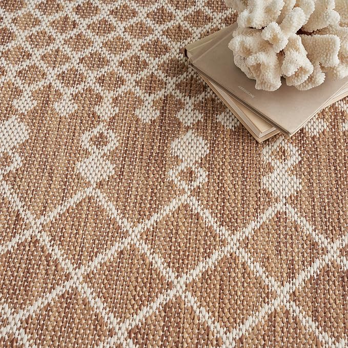 Nourison Home Positano Jute 4' x 6' Area Rug - Easy Clean, Non Shedding, Bed Room, Living Room, Dining Room, Kitchen (4' x 6')