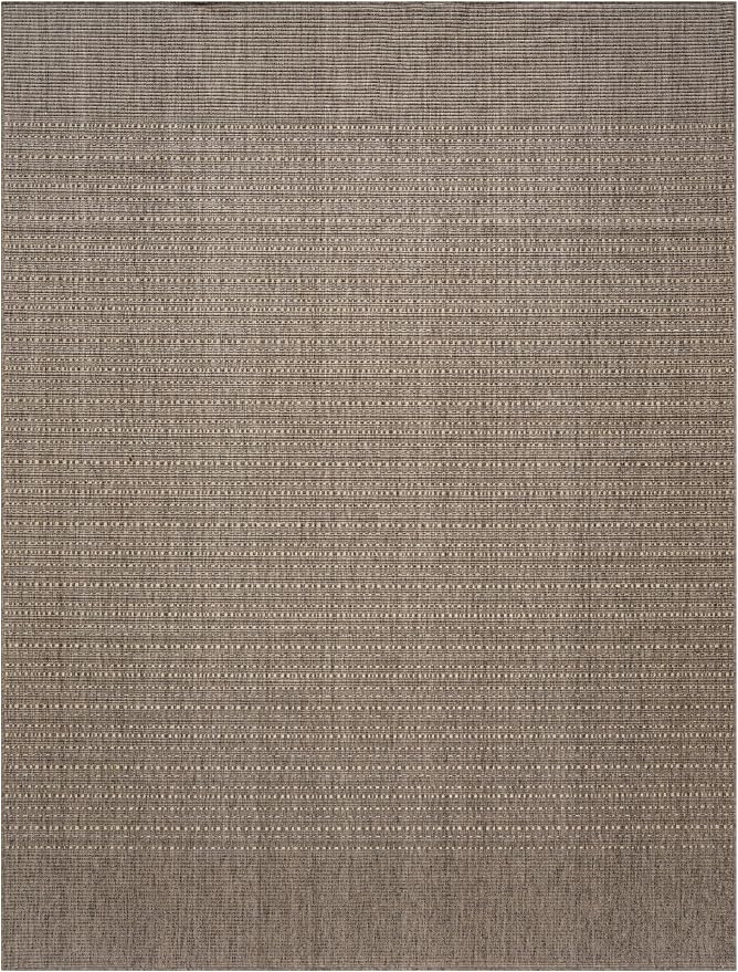 Nourison Home Tulum Brown 8' x 10' Area Rug - Easy Clean, Non Shedding, Bed Room, Living Room, Dining Room, Kitchen (8' x 10')