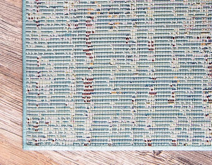 Unique Loom Outdoor Solid Collection Area Rug (9' x 12' 2" Rectangle Rust Red/Beige)