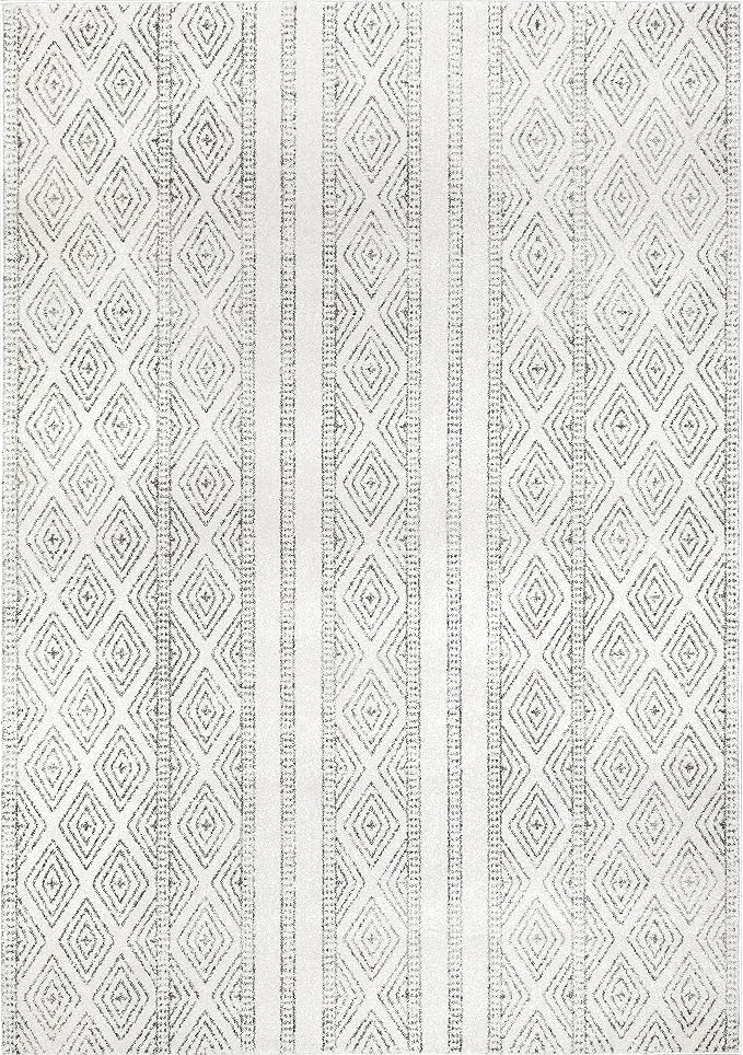 nuLOOM Sarina Tribal Diamonds Area Rug, 4x6, Grey
