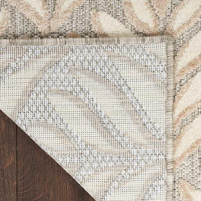 Nourison Home Aloha Ivory Grey 3'6" x 5'6" Area Rug - Easy Clean, Non Shedding, Bed Room, Living Room, Dining Room, Kitchen (4' x 6')