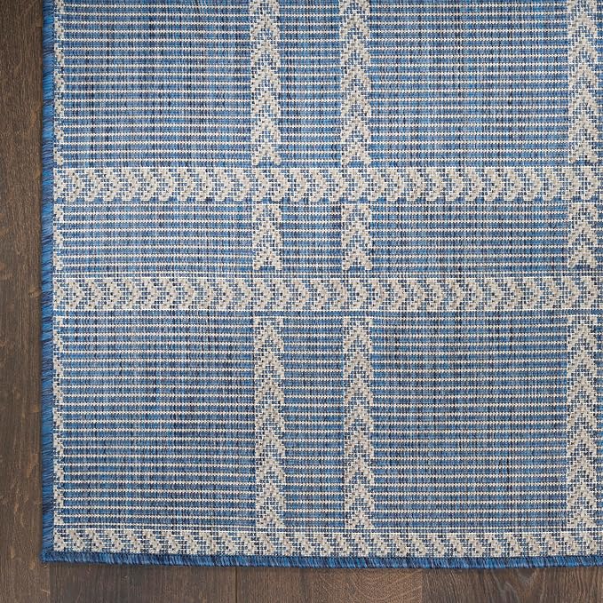 Nourison Home Horizon Indoor/Outdoor Navy 5' x 7' Area Rug - Easy Clean, Non Shedding, Bed Room, Living Room, Dining Room, Kitchen (5' x 7')