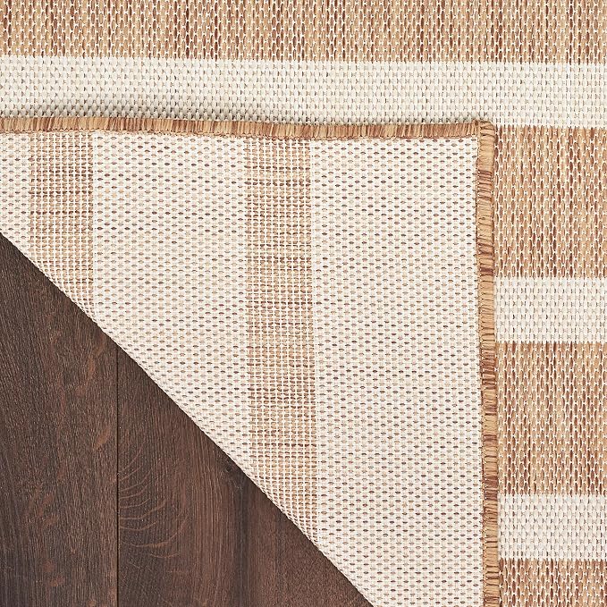 Nourison Home Positano Jute Ivory 5' x 7' Area Rug - Easy Clean, Non Shedding, Bed Room, Living Room, Dining Room, Kitchen (5' x 7')