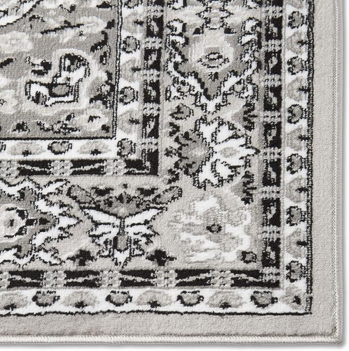 Home Dynamix Premium Sakarya Traditional Oriental Area Rug 7'8"x10'7" Gray/Ivory, Gray/White