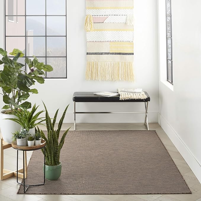 Nourison Home Positano Natural 4' x 6' Area Rug - Easy Clean, Non Shedding, Bed Room, Living Room, Dining Room, Kitchen (4' x 6')